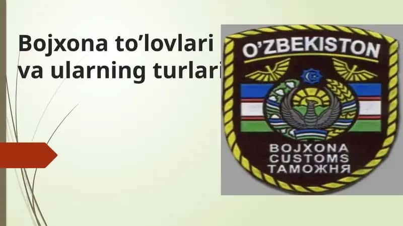 Bojxona toʻlovlari va ularning turlari taqdimot 1