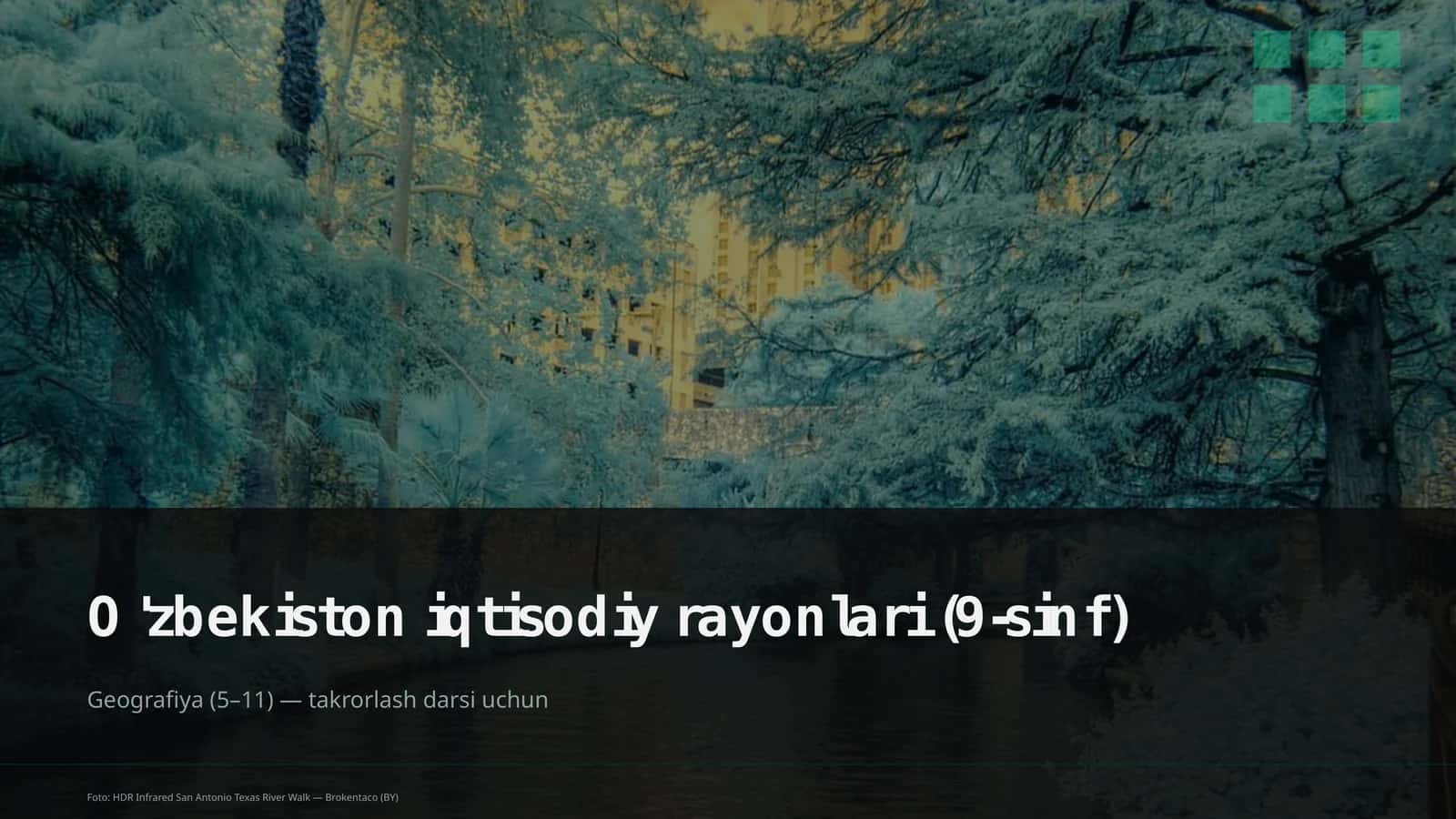 O'zbekiston iqtisodiy rayonlari (9-sinf) 1