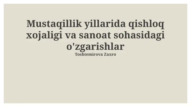 Bogʻdorchilik va uzumchilikning rivojlanishi 1