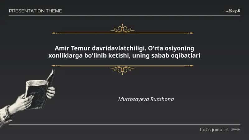 Amir Temur davridavlatchiligi 1