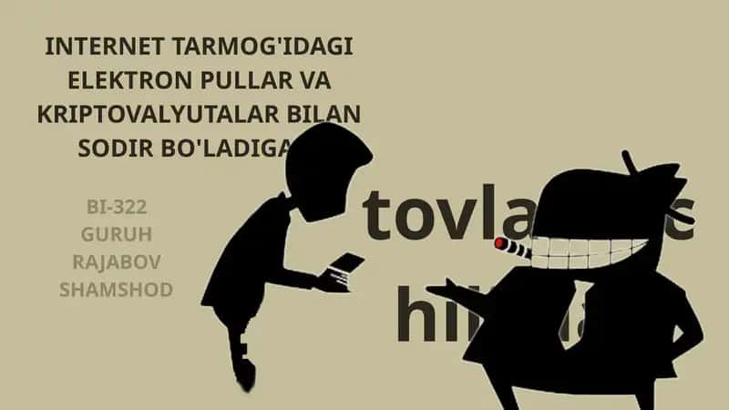ELEKTRON PULLAR VA KRIPTOVALYUTALAR 1
