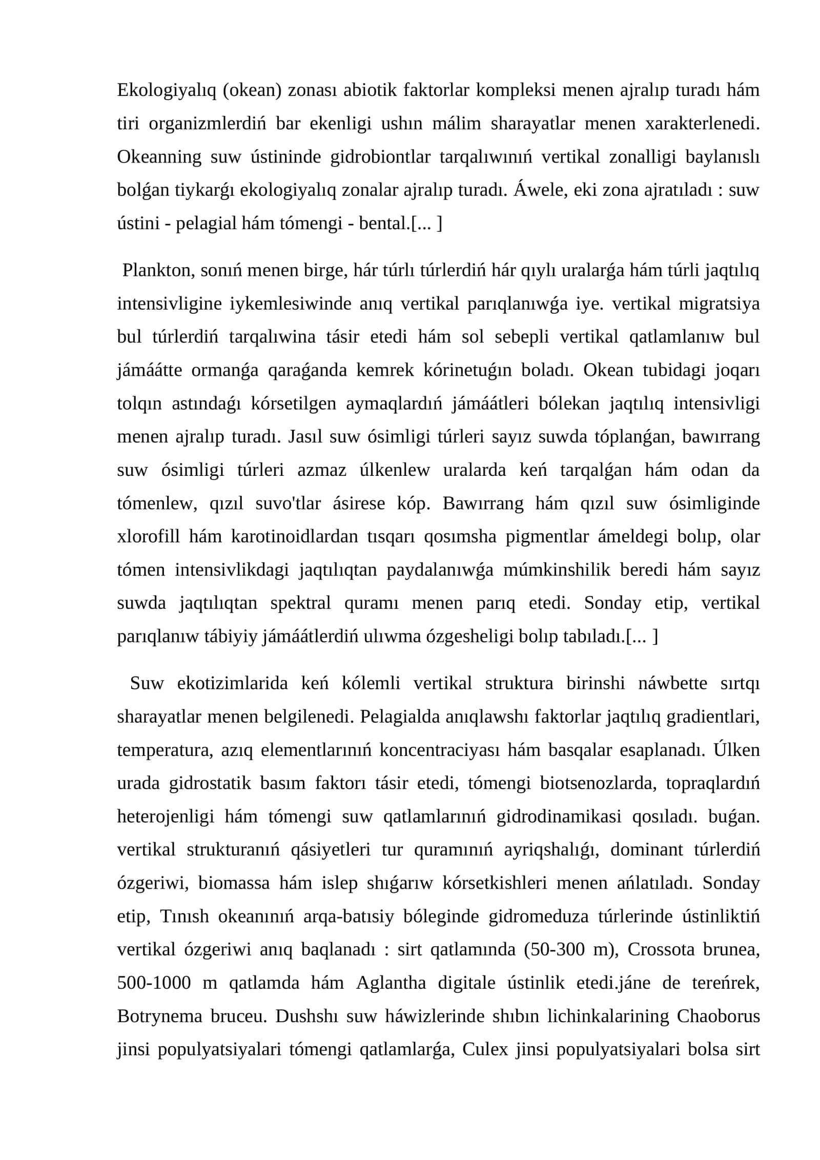 Ekologiyalıq (okean) zonası 1