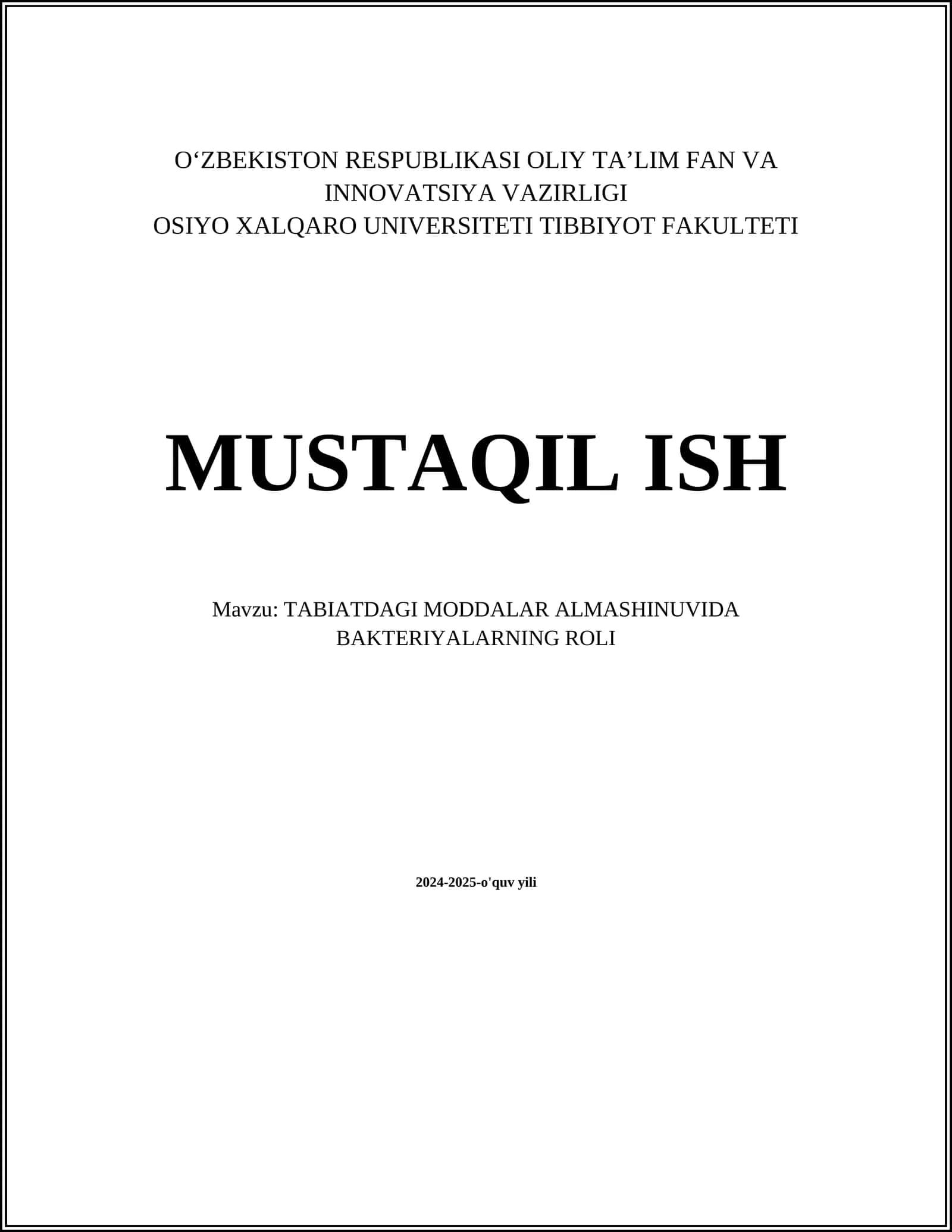 TABIATDAGI MODDALAR ALMASHINUVIDA BAKTERIYALARNING ROLI 1