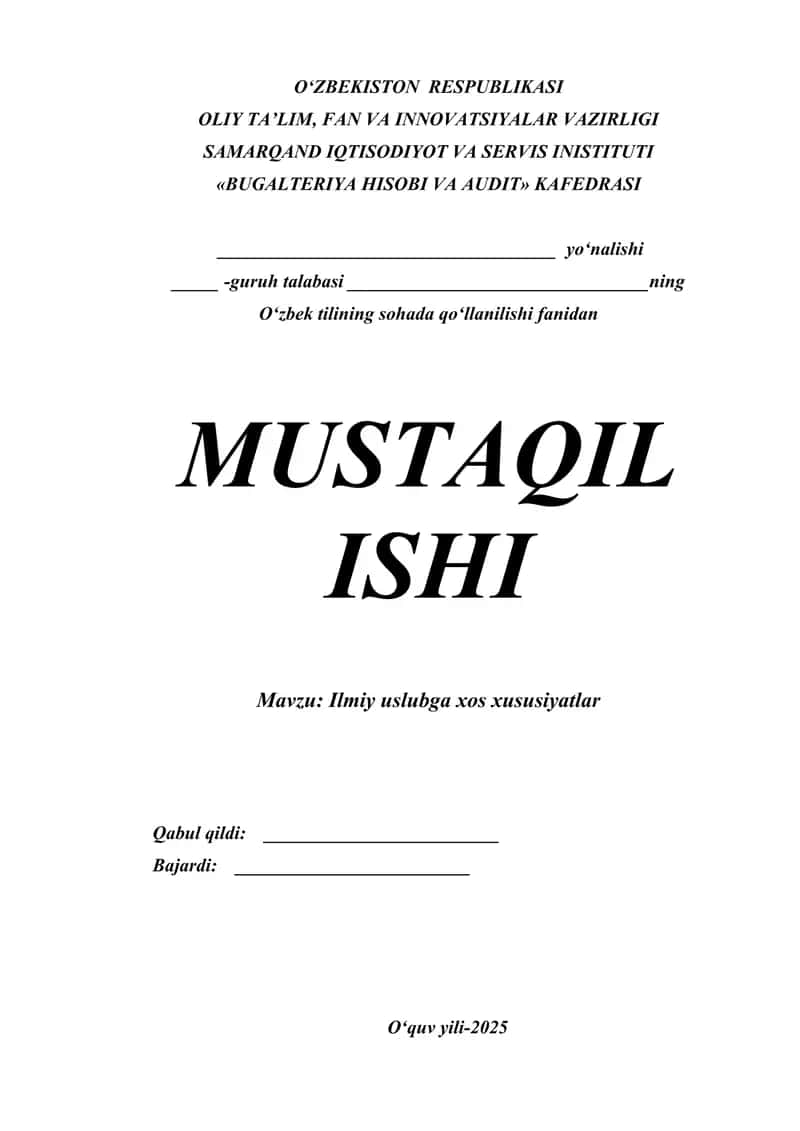 Ilmiy uslubga xos xususiyatlar 1