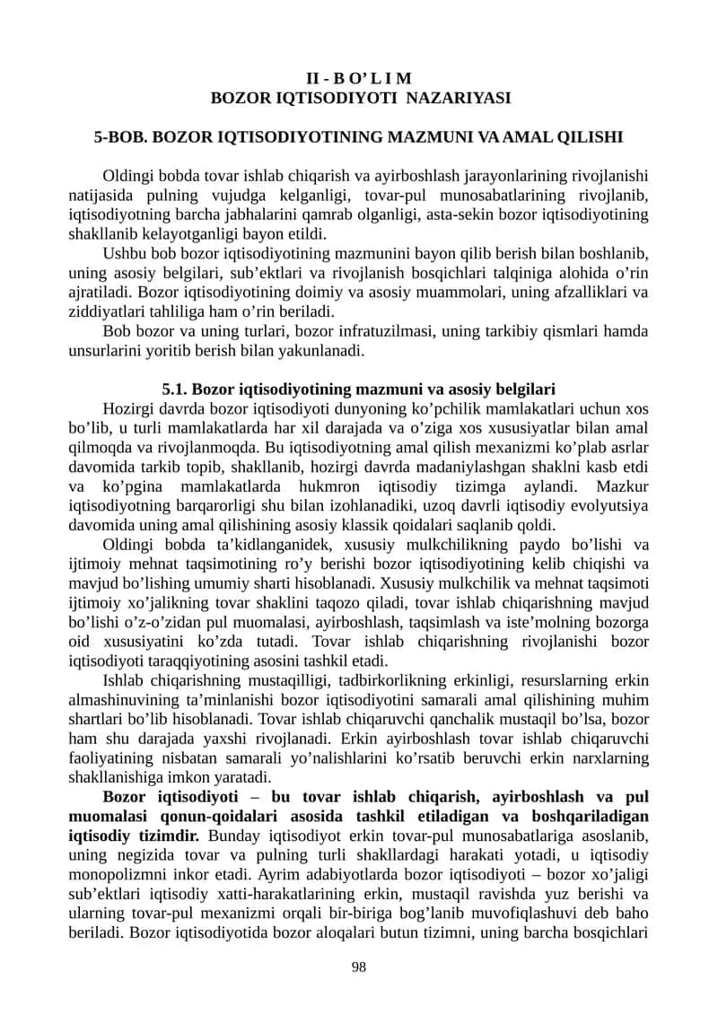 Bozor iqtisodiyoti nazariyasi 1