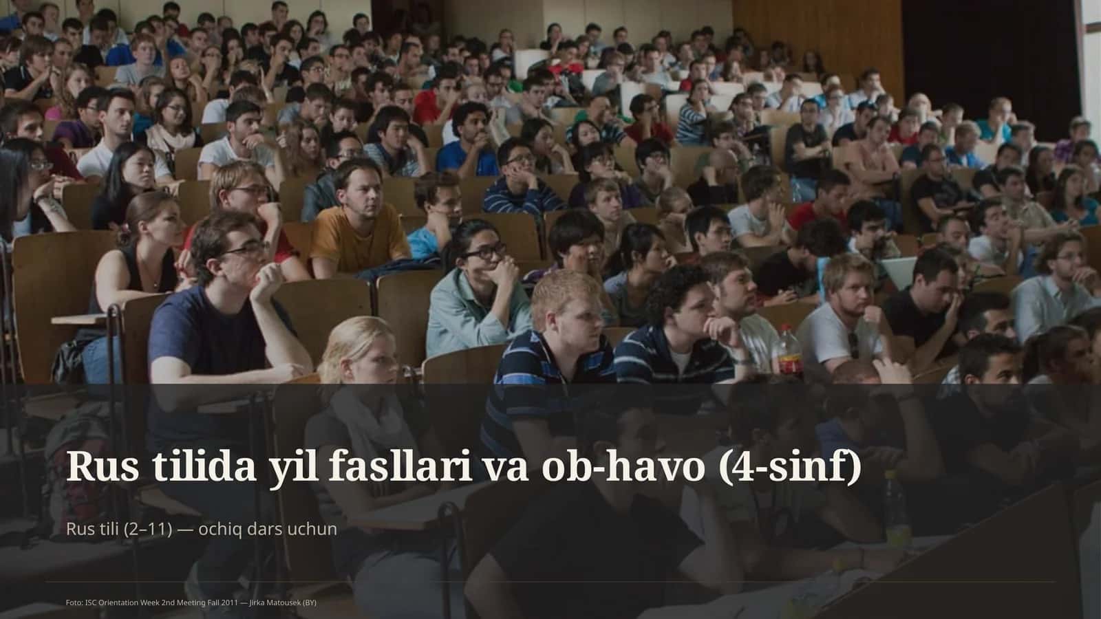 Rus tilida yil fasllari va ob-havo (4-sinf) 1