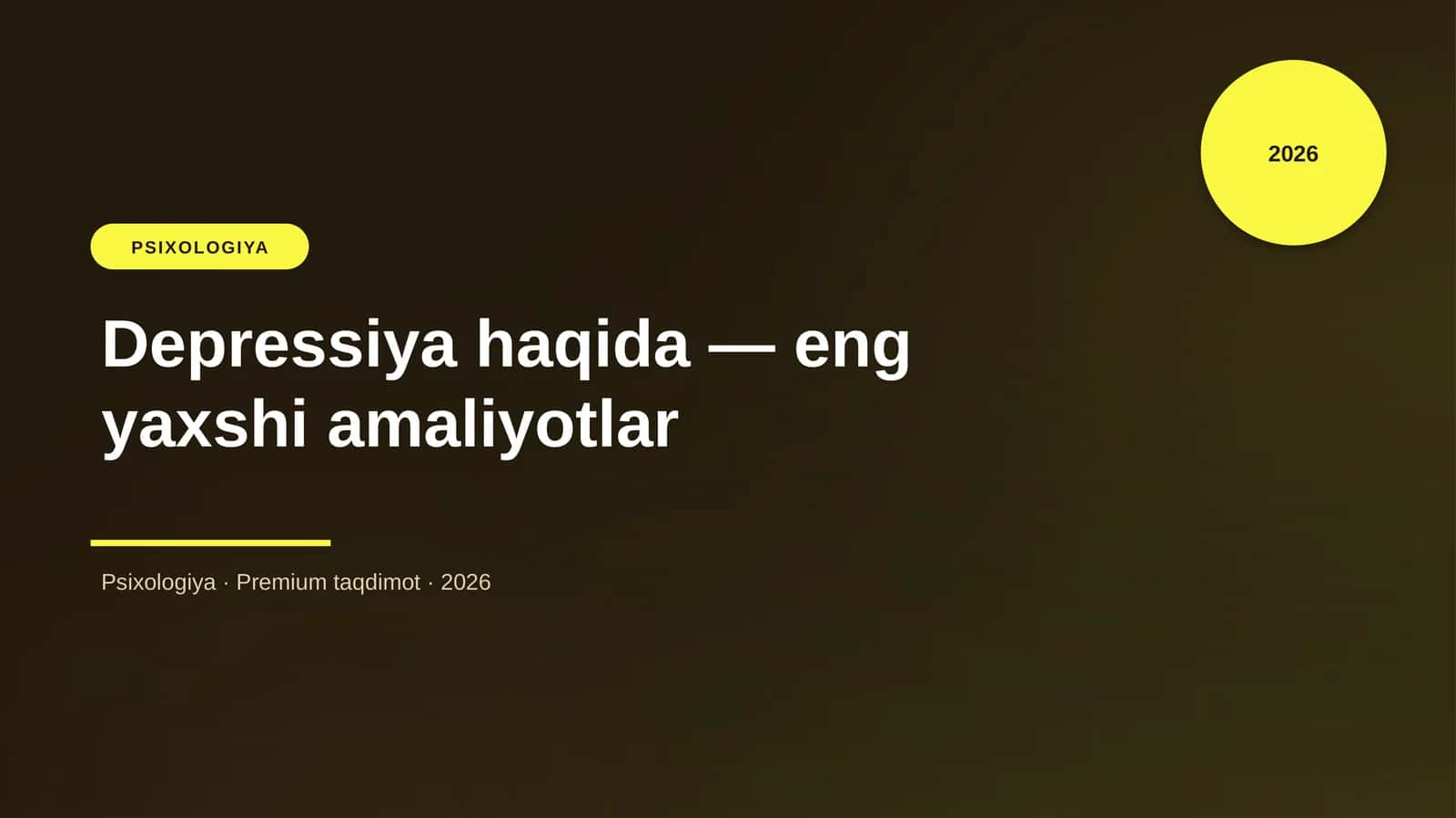 Depressiya haqida — eng yaxshi amaliyotlar 1
