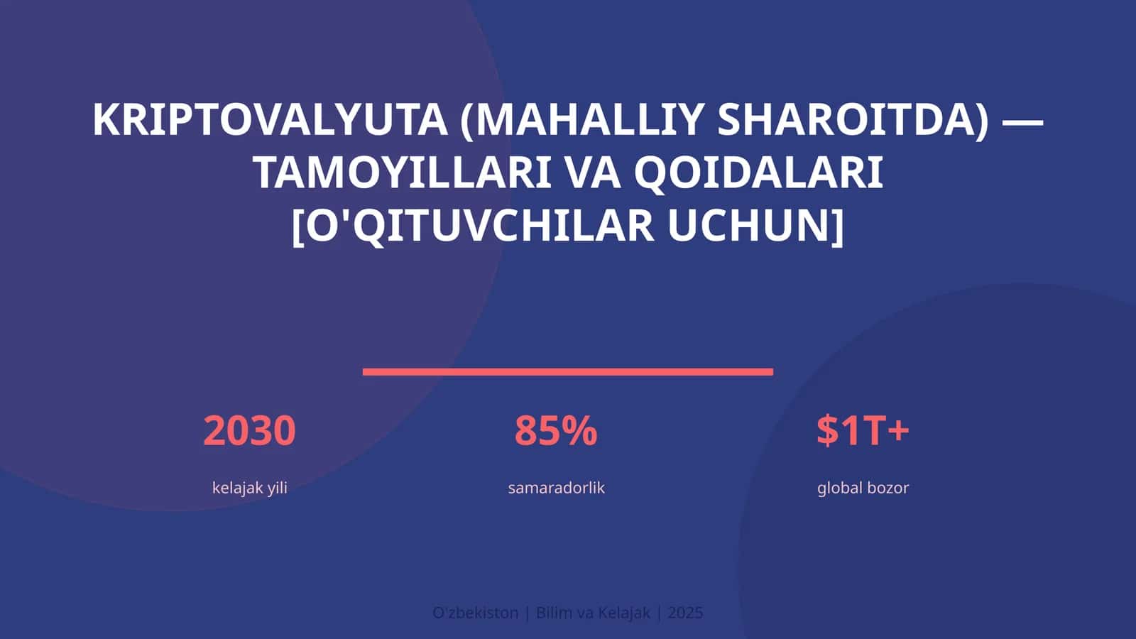 Kriptovalyuta (mahalliy sharoitda) — tamoyillari va qoidalari [o'qituvchilar uchun] 1