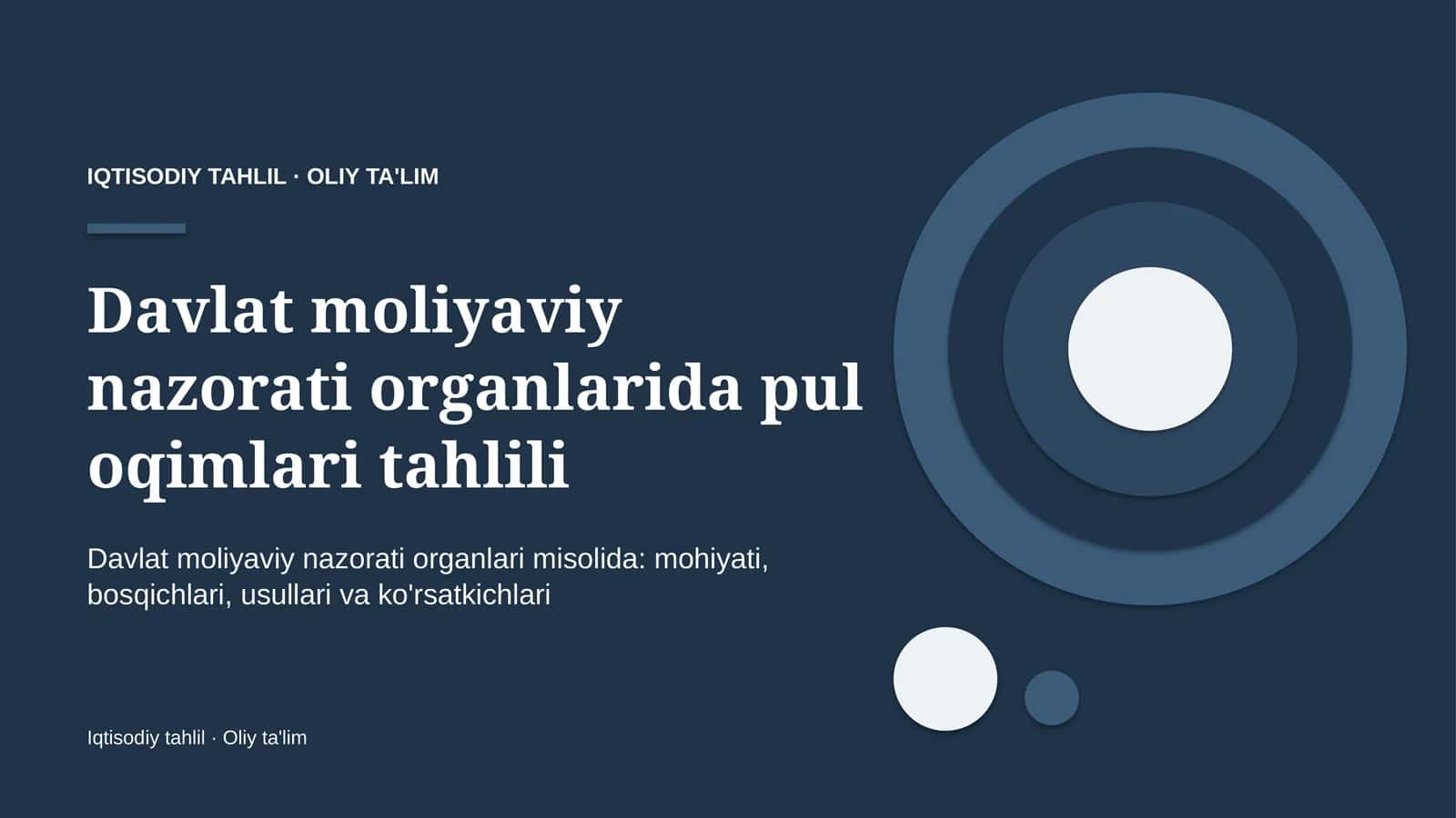 Davlat moliyaviy nazorati organlarida pul oqimlari tahlili 1