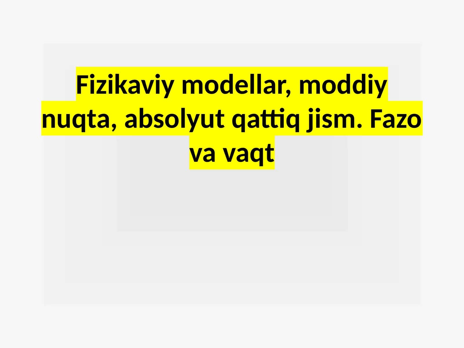 FIZIKA fanining amaliyotda qo‘llanilishi 1