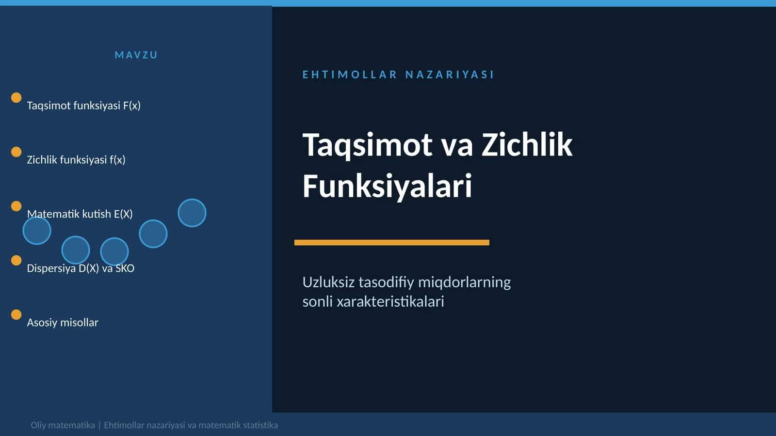 EHTIMOLLAR NAZARIYASI 1
