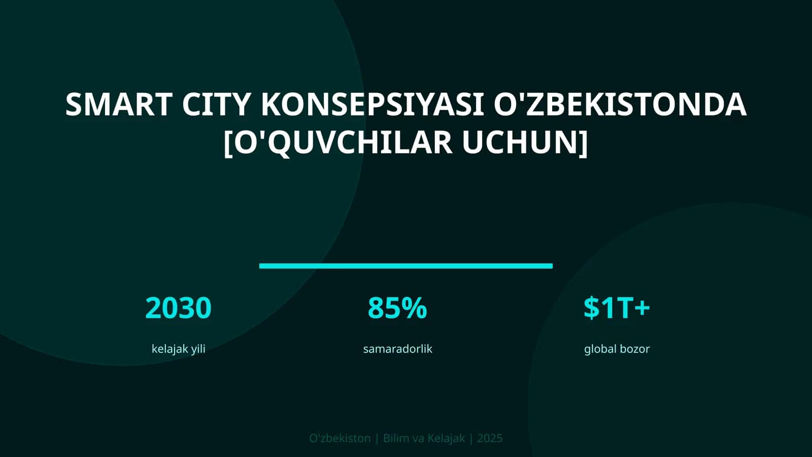 Smart City konsepsiyasi O'zbekistonda [o'quvchilar uchun] 1