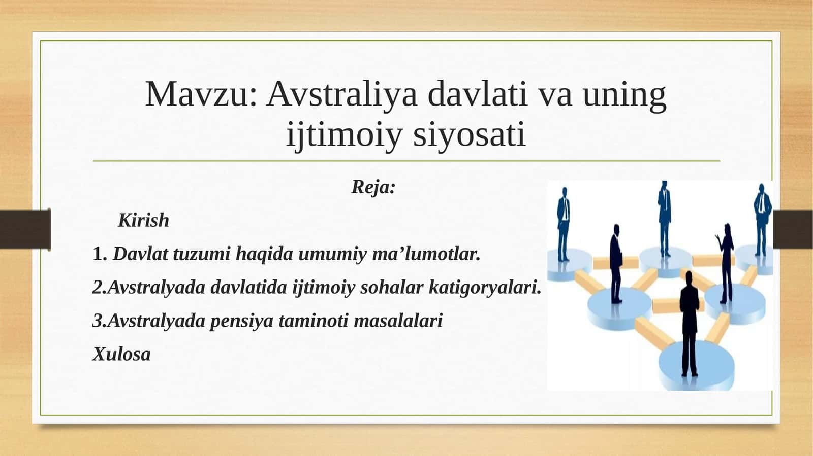Avstraliya davlati va uning ijtimoiy siyosati 1