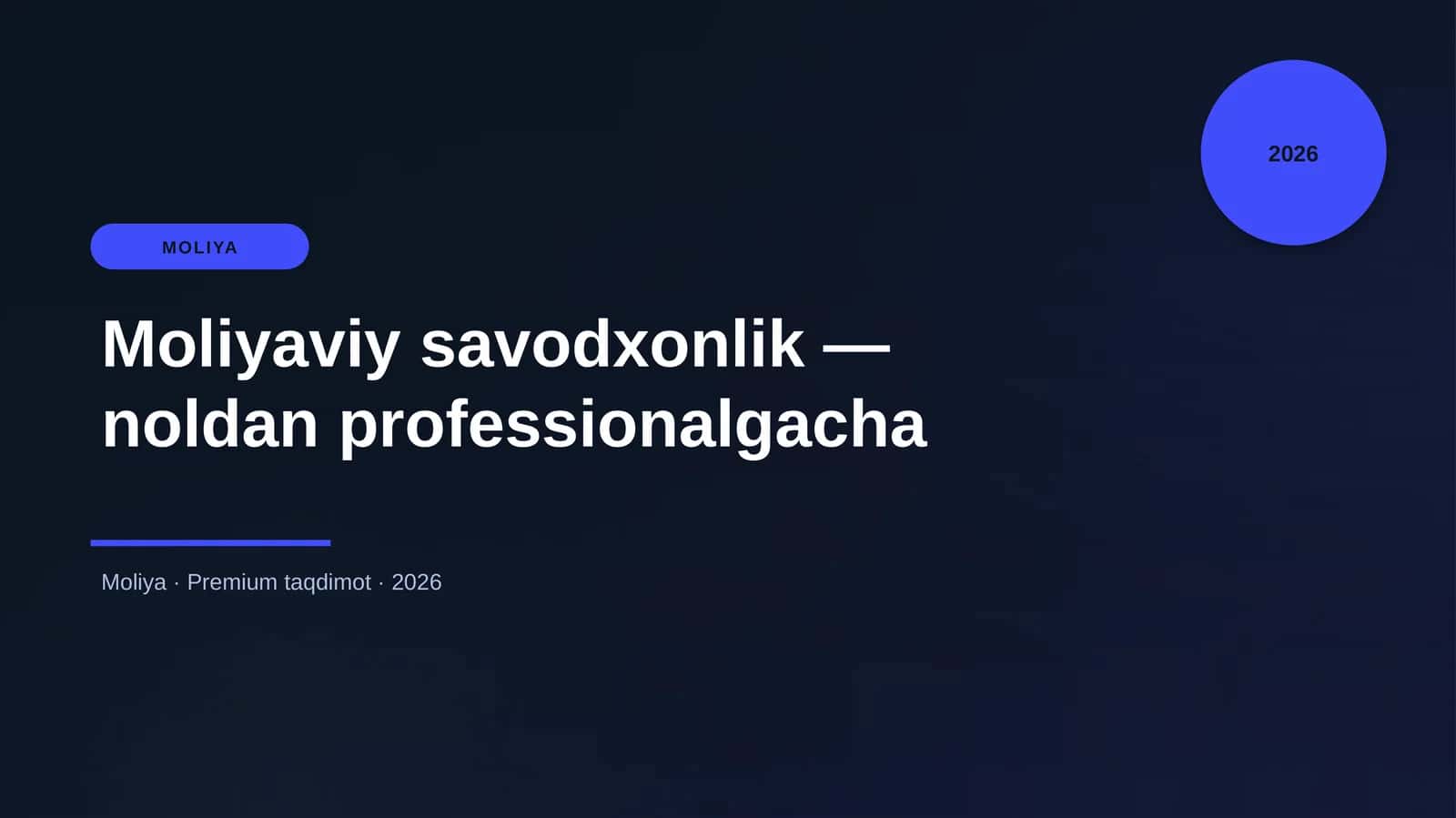 Moliyaviy savodxonlik — noldan professionalgacha 1