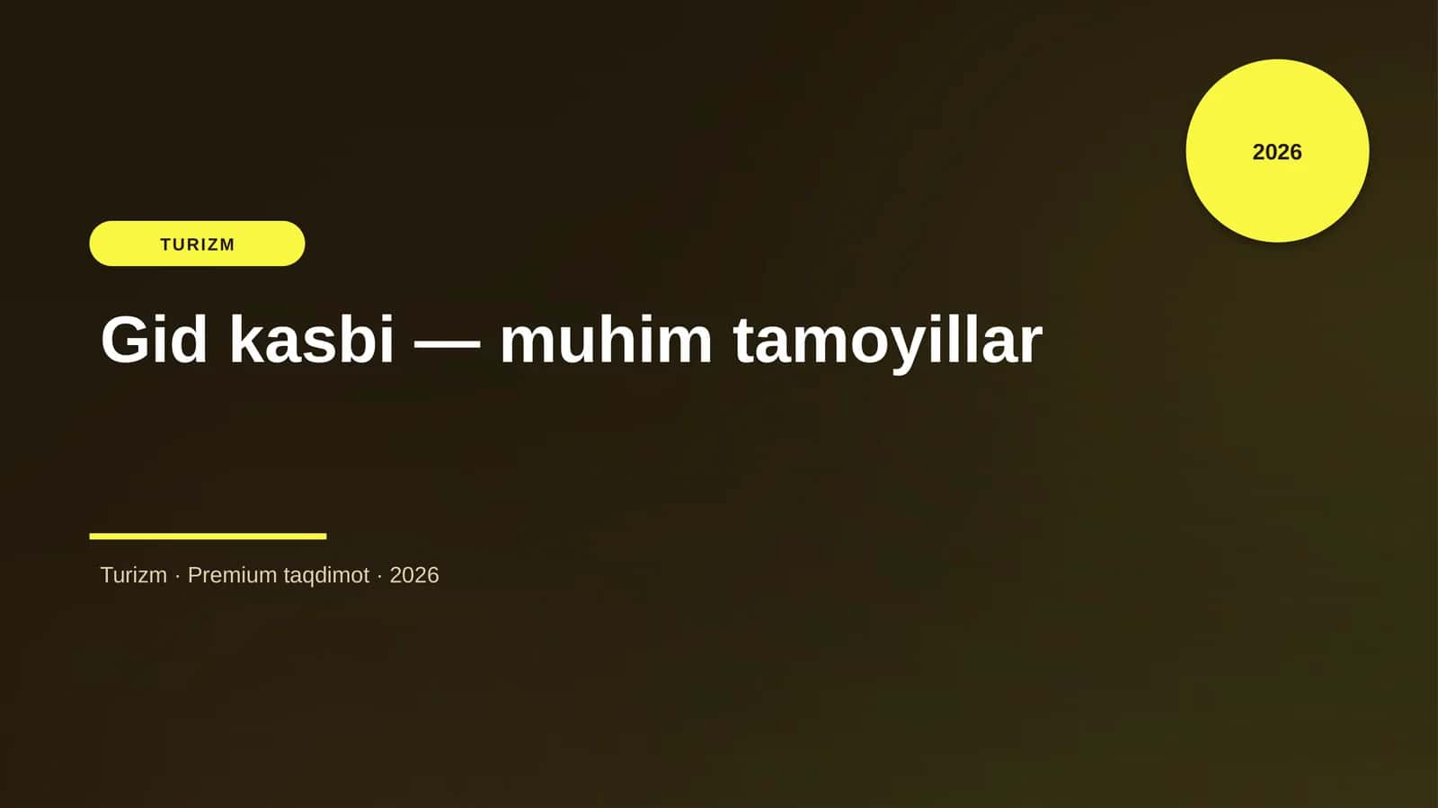 Gid kasbi — muhim tamoyillar 1