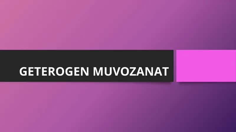 Geterogen muvozanat 1