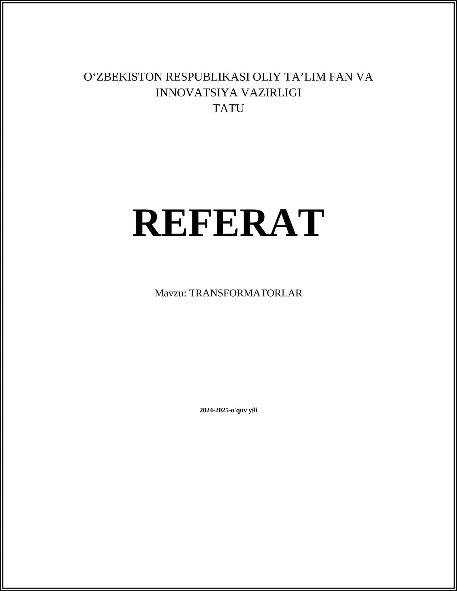 TRANSFORMATORLAR 1