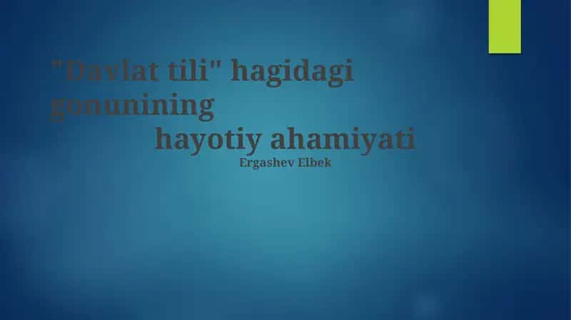 Davlat tili 1