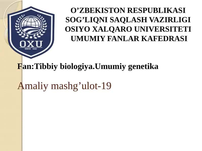 Organizmlarning ko‘payishi va postembrional rivojlanishning umumiy qonuniyatlari 1