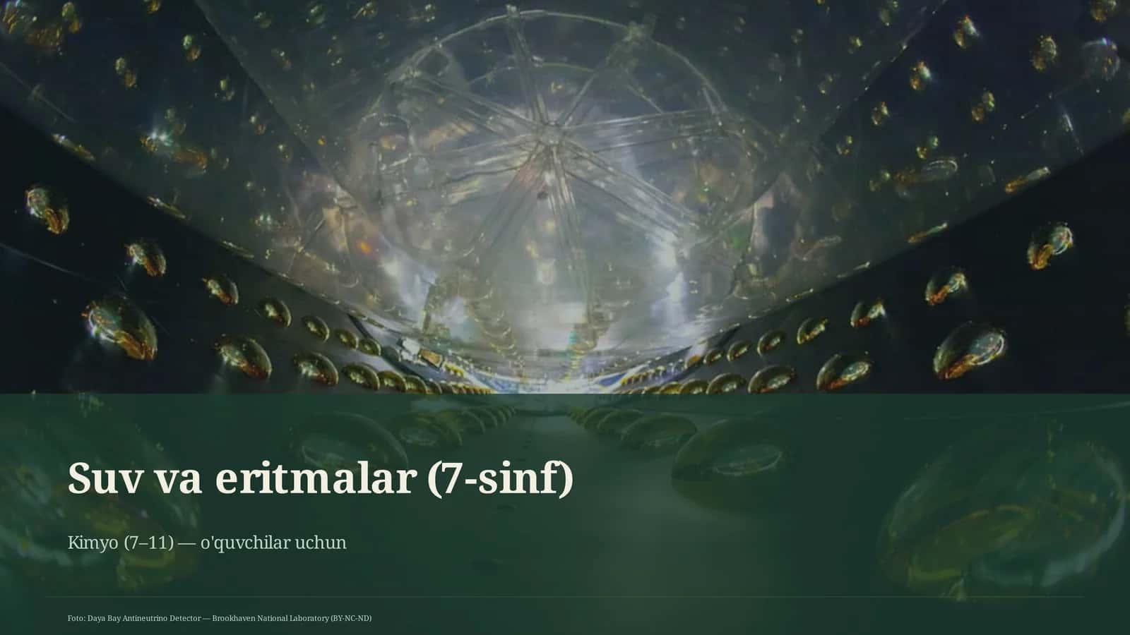 Suv va eritmalar (7-sinf) 1