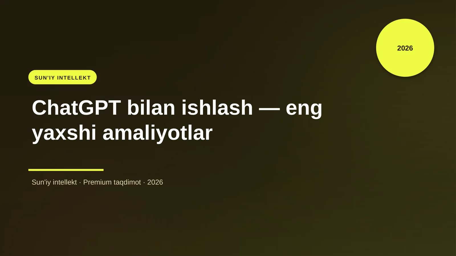 ChatGPT bilan ishlash — eng yaxshi amaliyotlar 1
