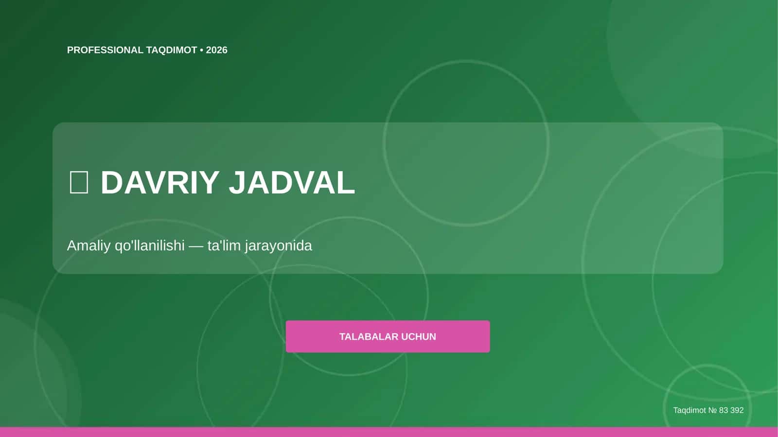 DAVRIY JADVAL 1