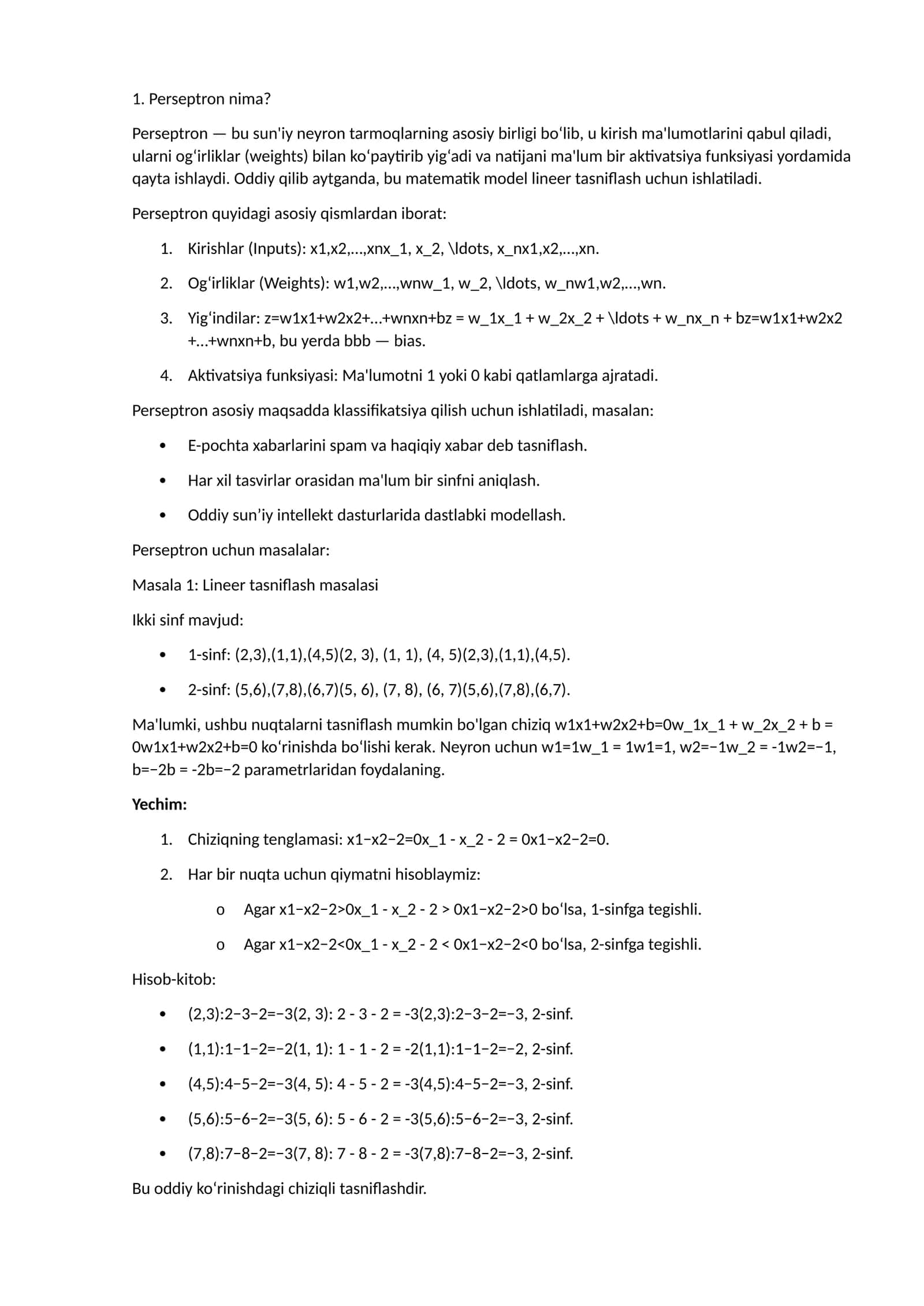 Perseptron 1