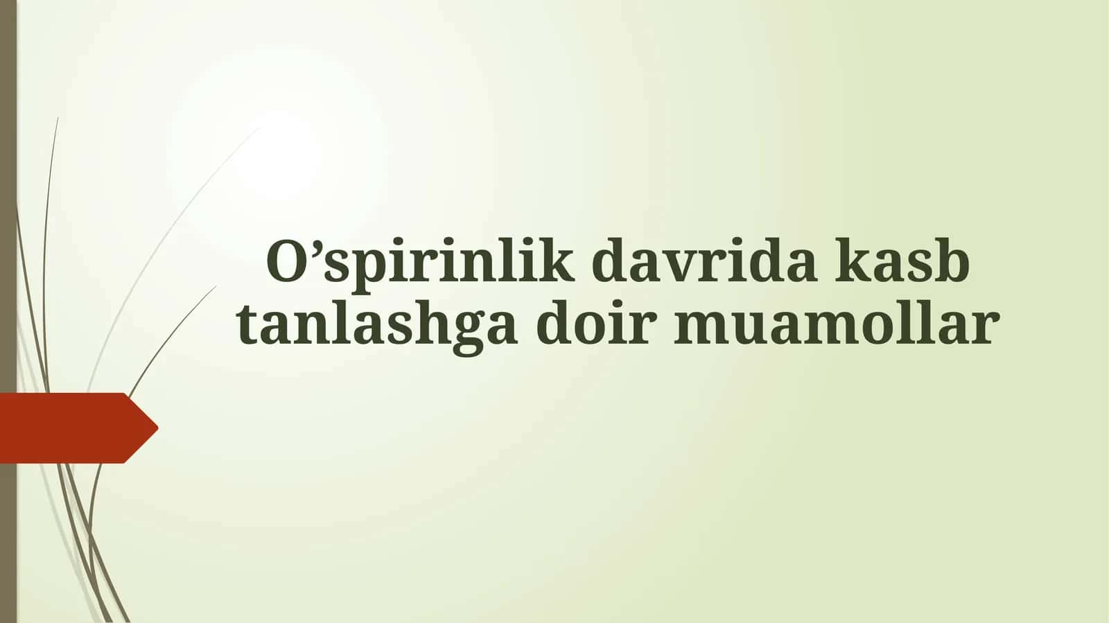 O’spirinlik davrida kasb tanlashga doir muamollar 1