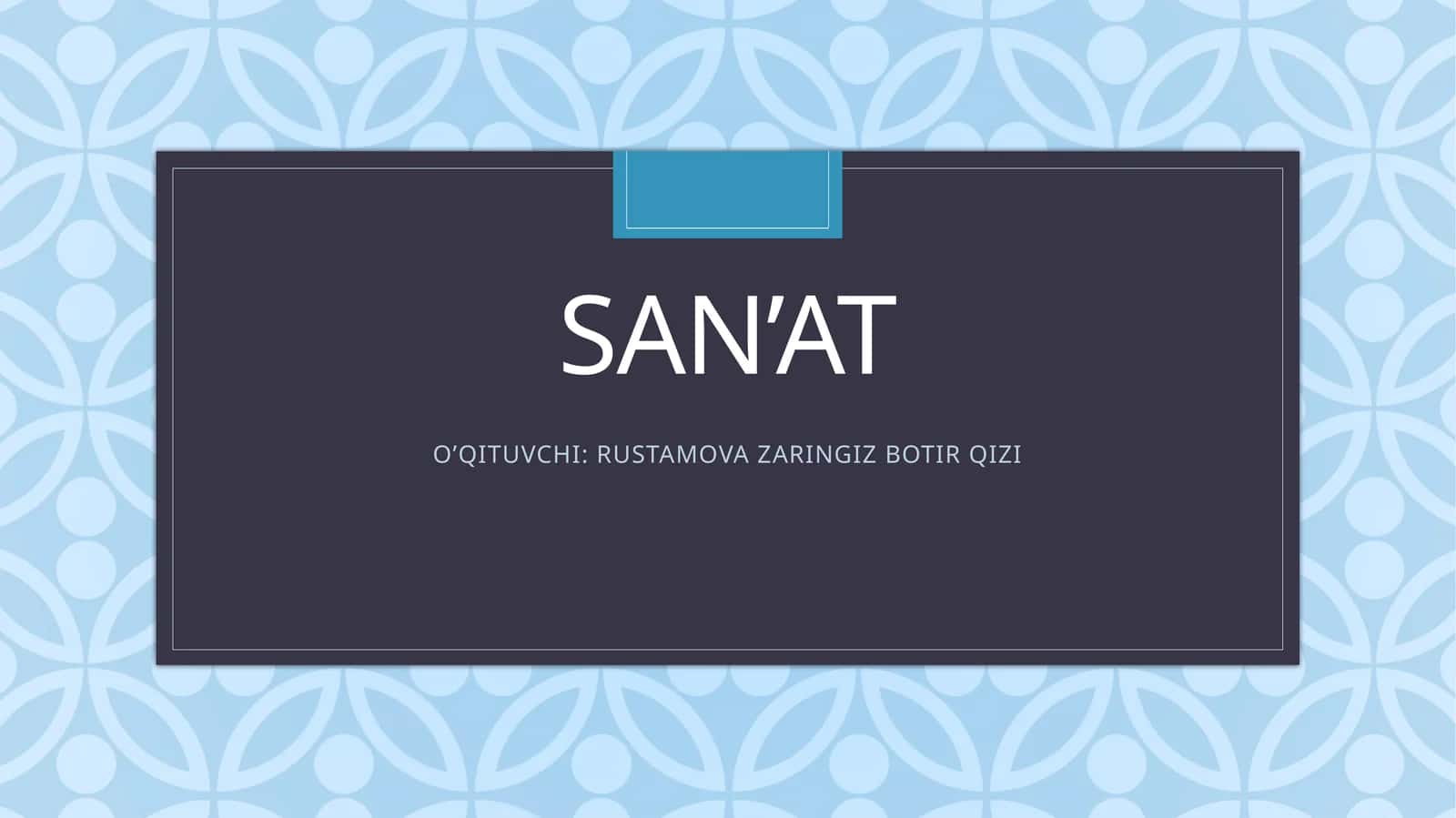 Amaliy san’atda naqshlar 1