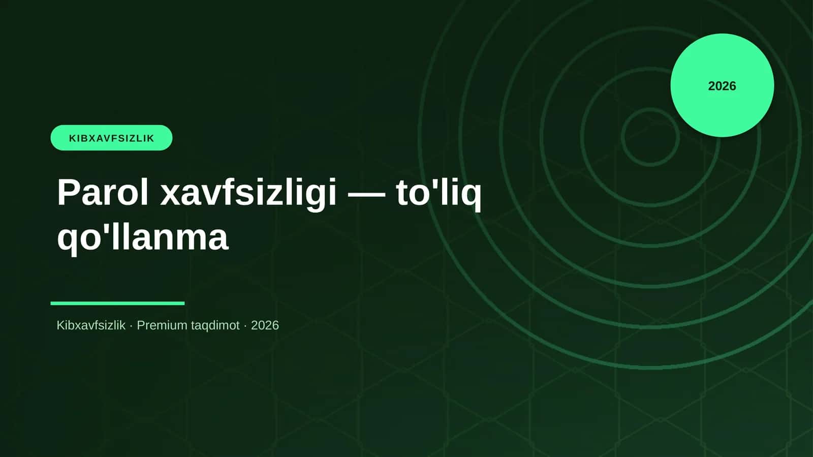 Parol xavfsizligi — to'liq qo'llanma 1