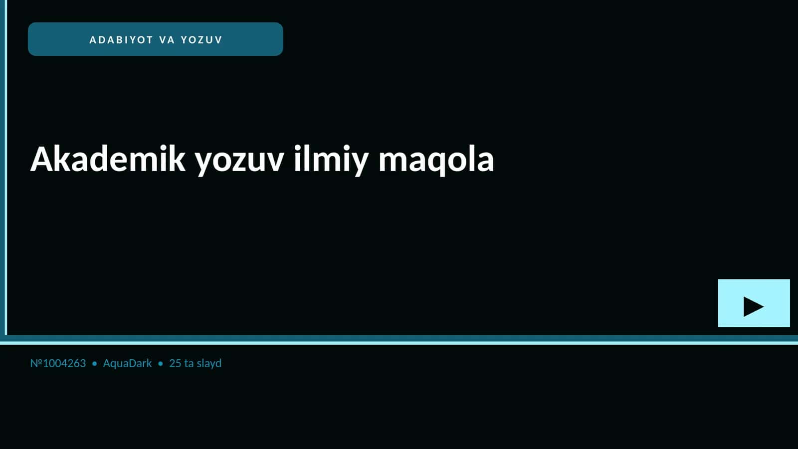 ADABIYOT VA YOZUV 1