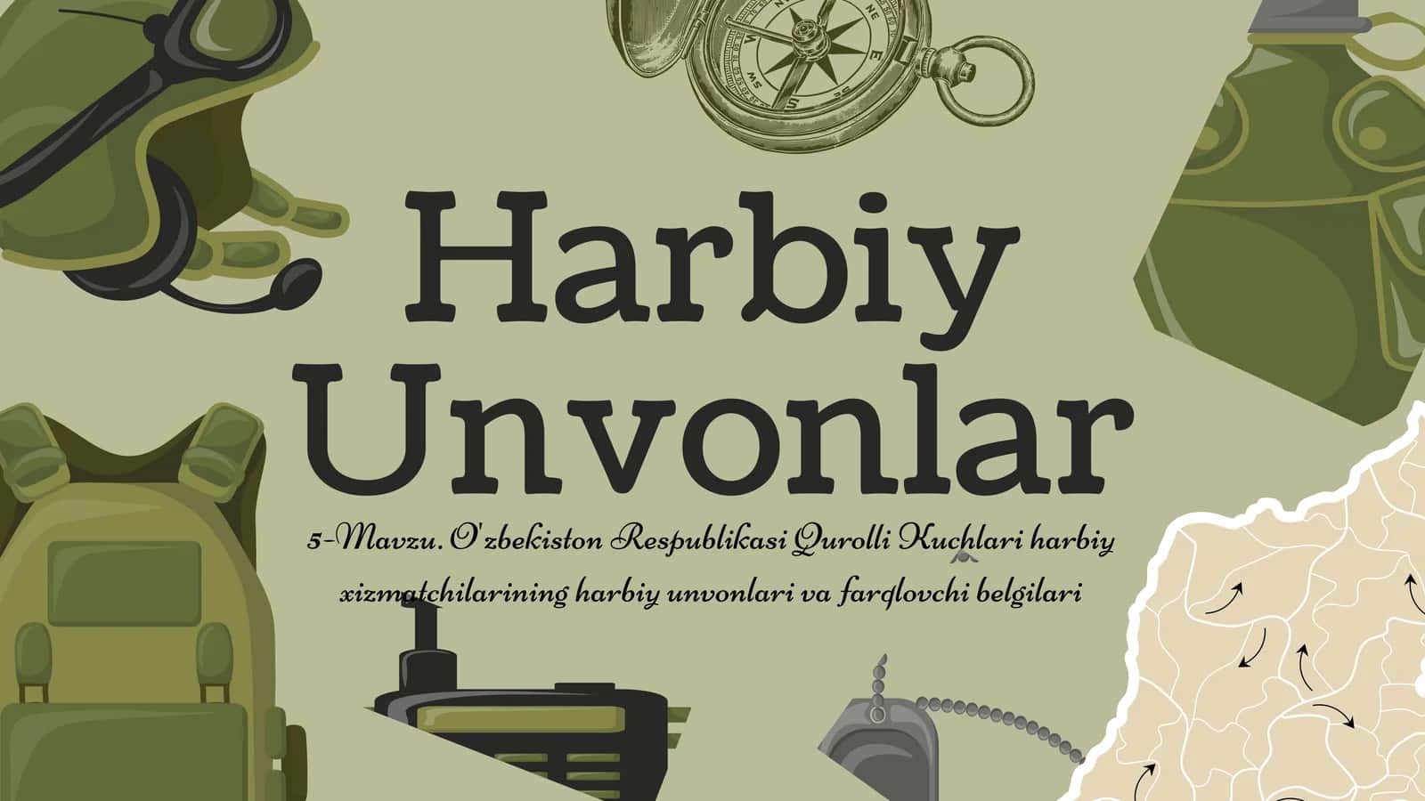 O'zbekiston Respublikasi Qurolli Kuchlari harbiy xizmatchilarining harbiy unvonlari va farqlovchi belgilari 1