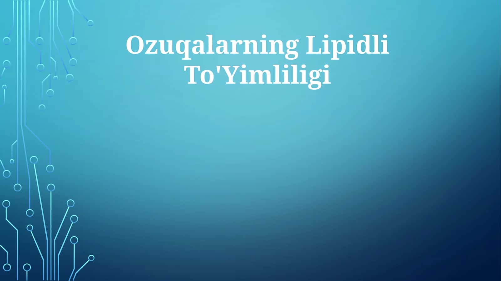 Ozuqalarning Lipidli To'Yimliligi 1