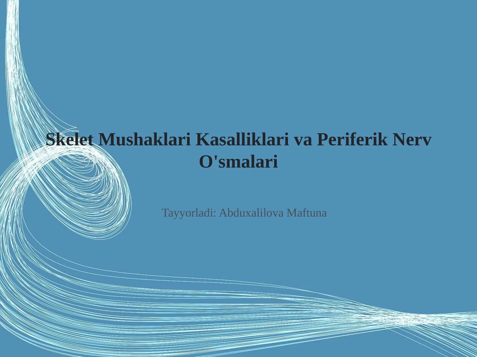 Skelet Mushaklari Kasalliklari va Periferik Nerv O'smalari 1