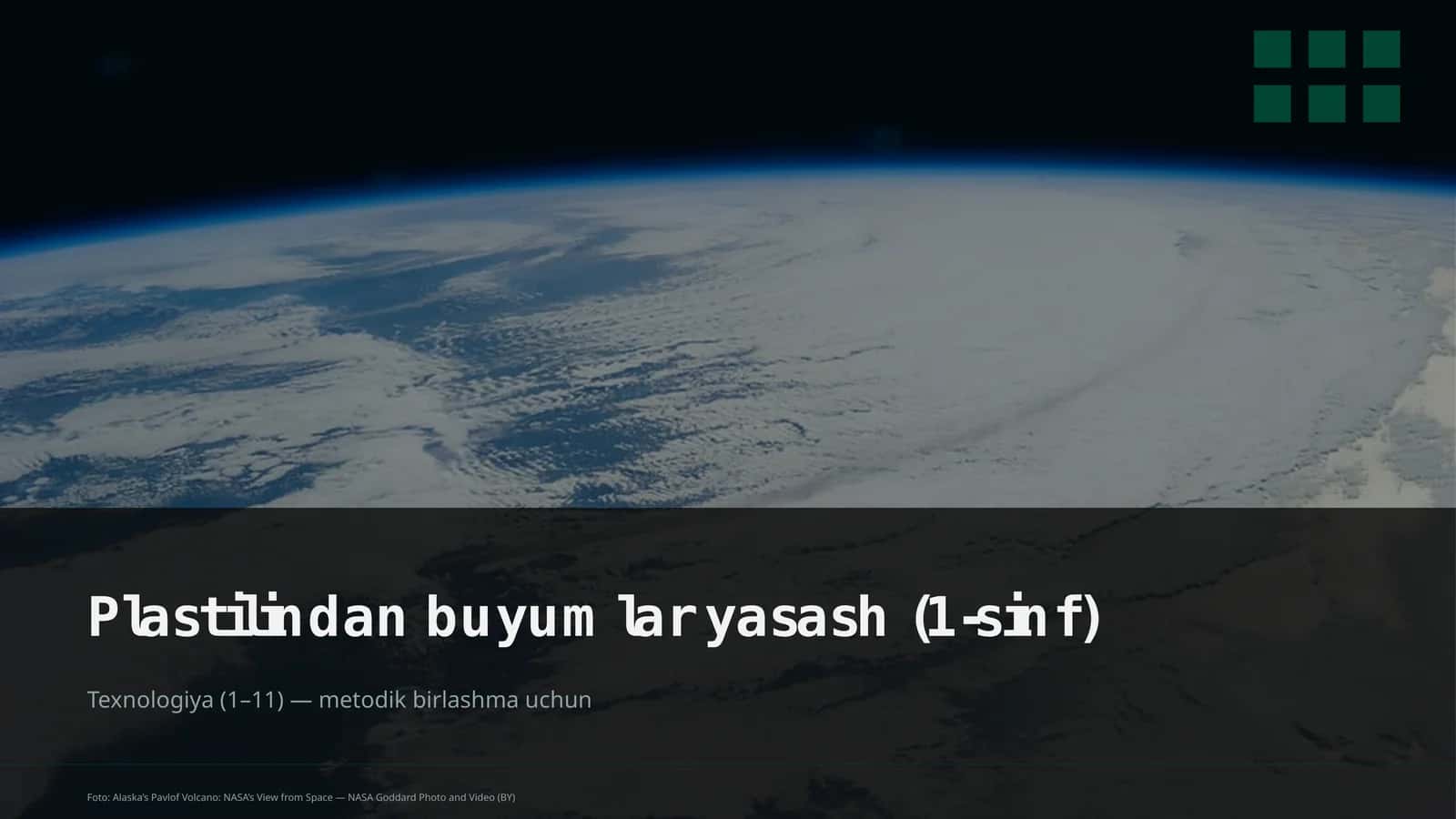 Plastilindan buyumlar yasash (1-sinf) 1