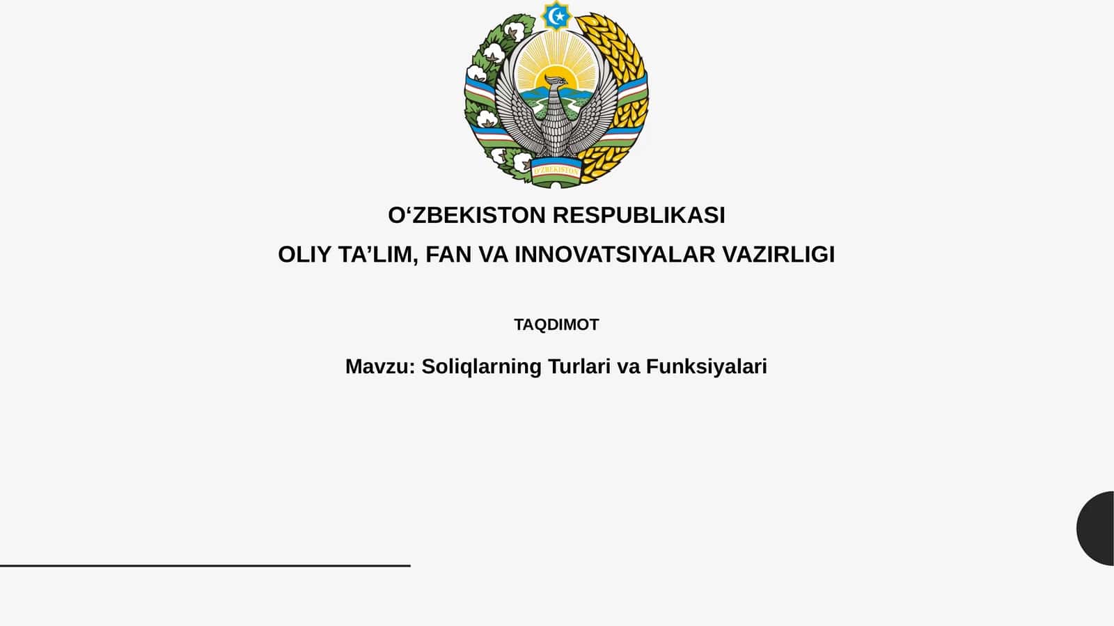 Soliqlarning TurlarivaFunksiyalari 1
