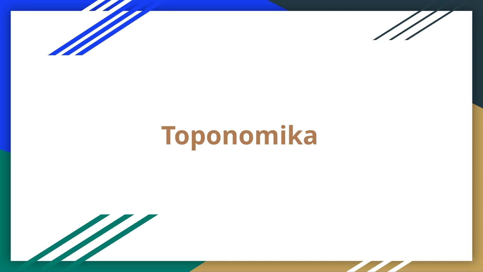 Toponomika 1