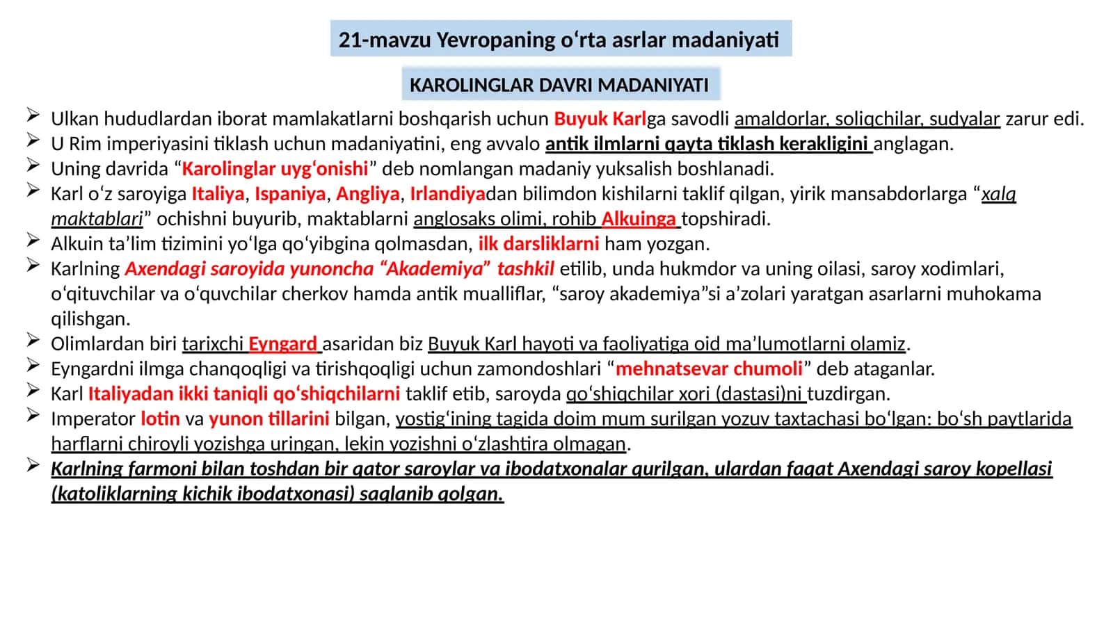 Yevropaning o‘rta asrlar madaniyati 1