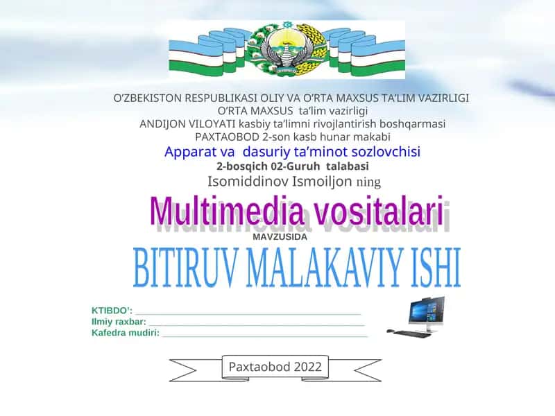 BITIRUV MALAKAVIY ISHI 1