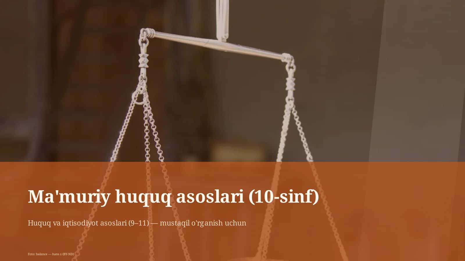 Ma'muriy huquq asoslari (10-sinf) 1