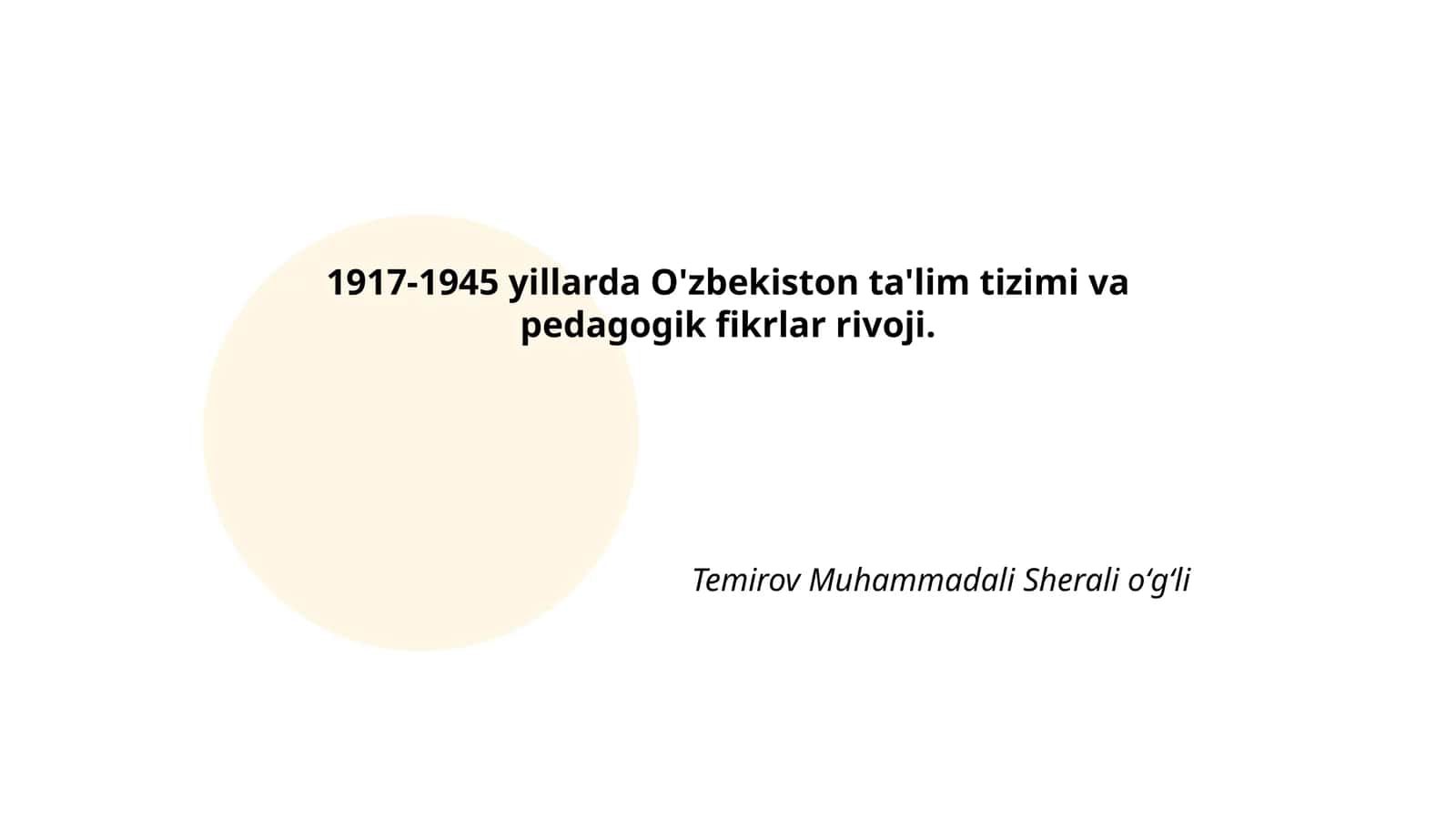 O'zbekiston ta'lim tizimi va pedagogik fikrlar rivoji 1