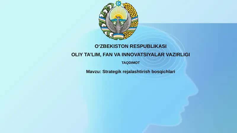 Strategik rejalashtirish bosqichlari 1
