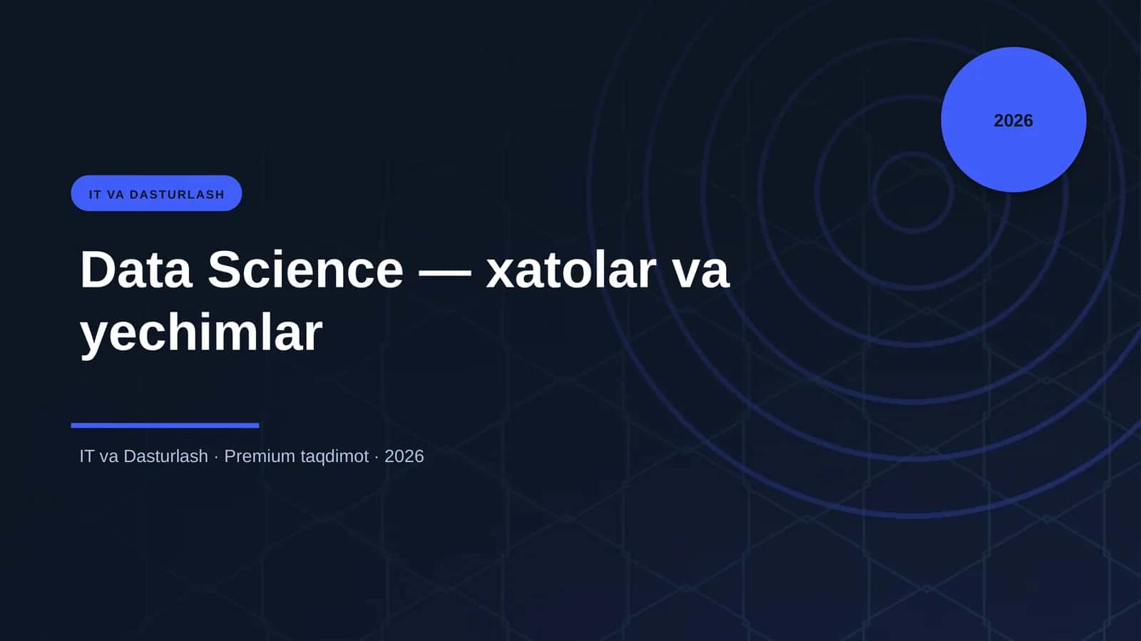 Data Science — xatolar va yechimlar 1
