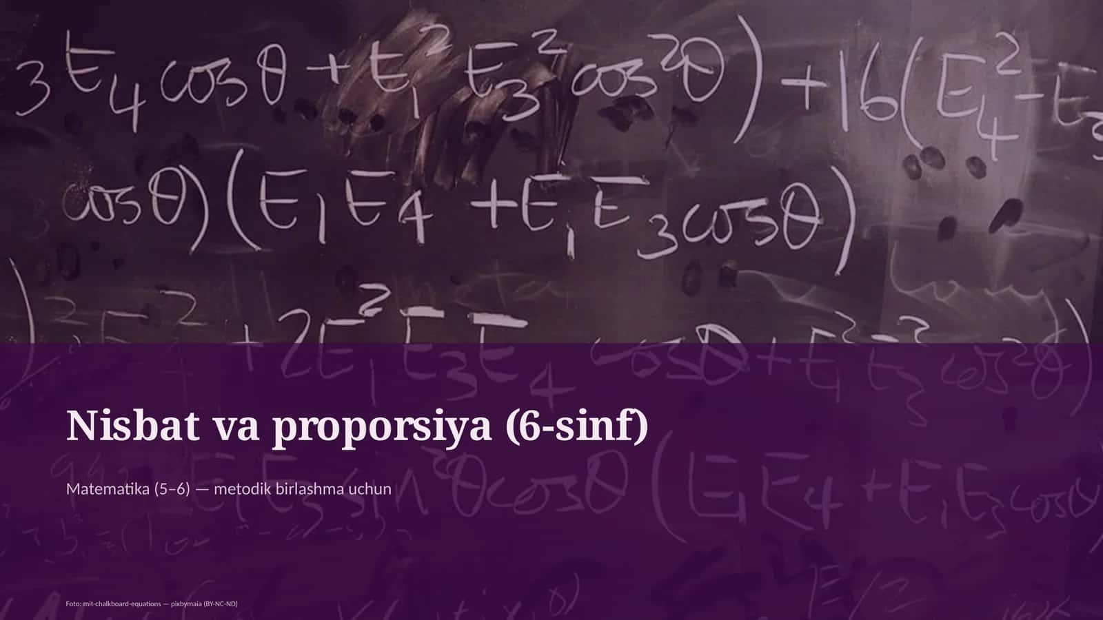 Nisbat va proporsiya (6-sinf) 1