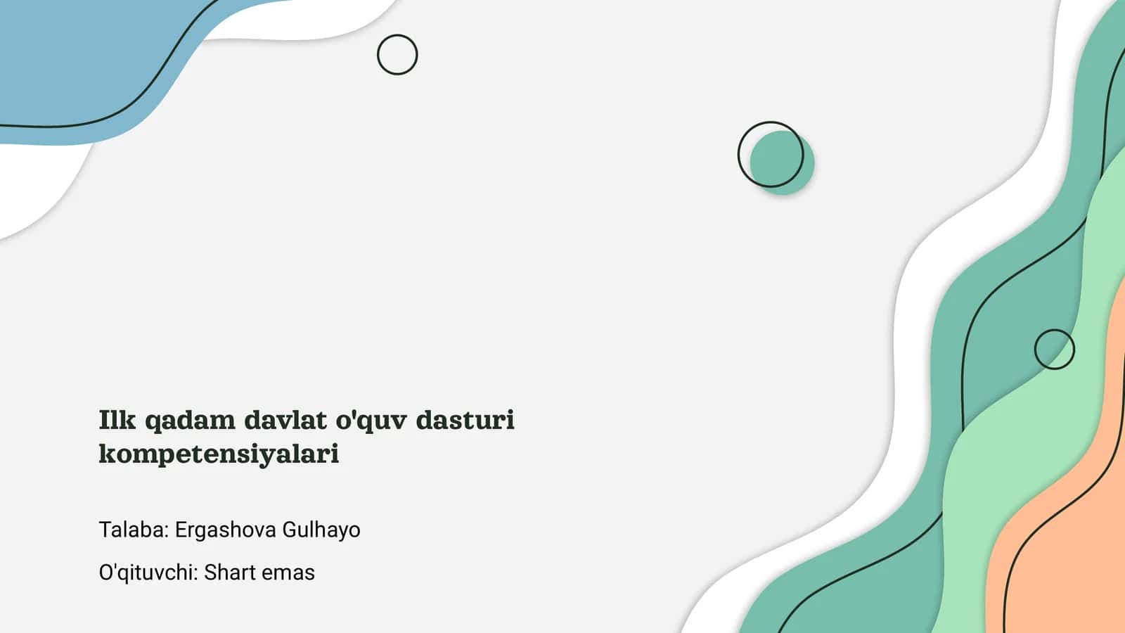 Ilk qadam davlat o'quv dasturi kompetensiyalari 1