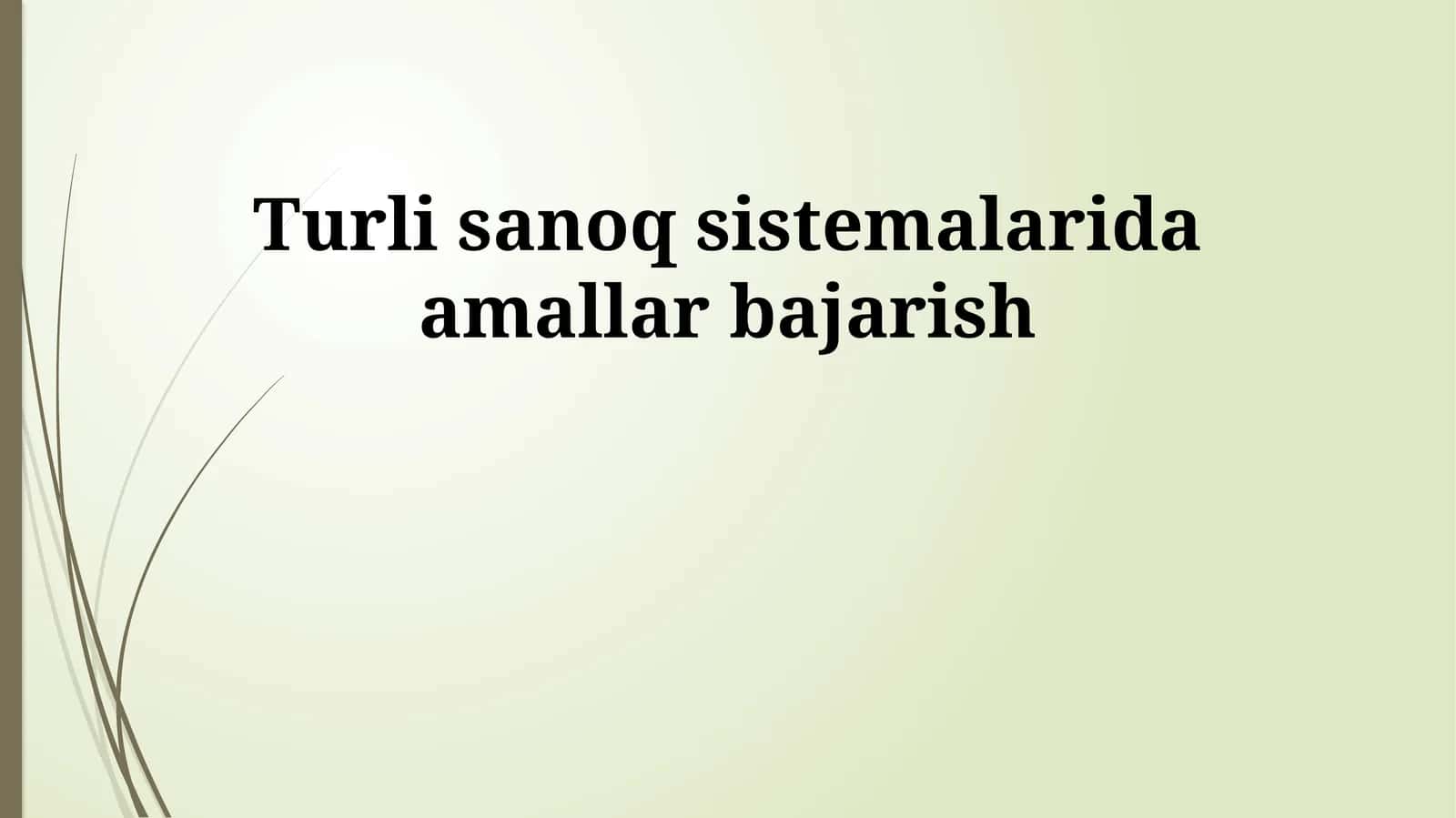Ko'paytirish va bo'lish amallari 1