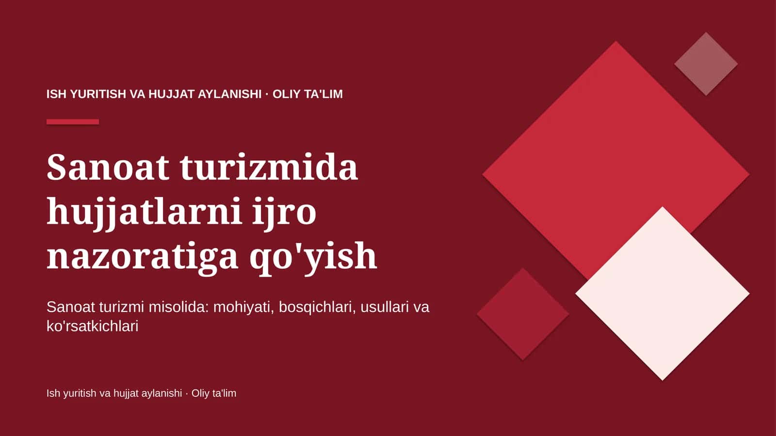 sanoat turizmida hujjatlarni ijro nazoratiga qo'yish 4330 1