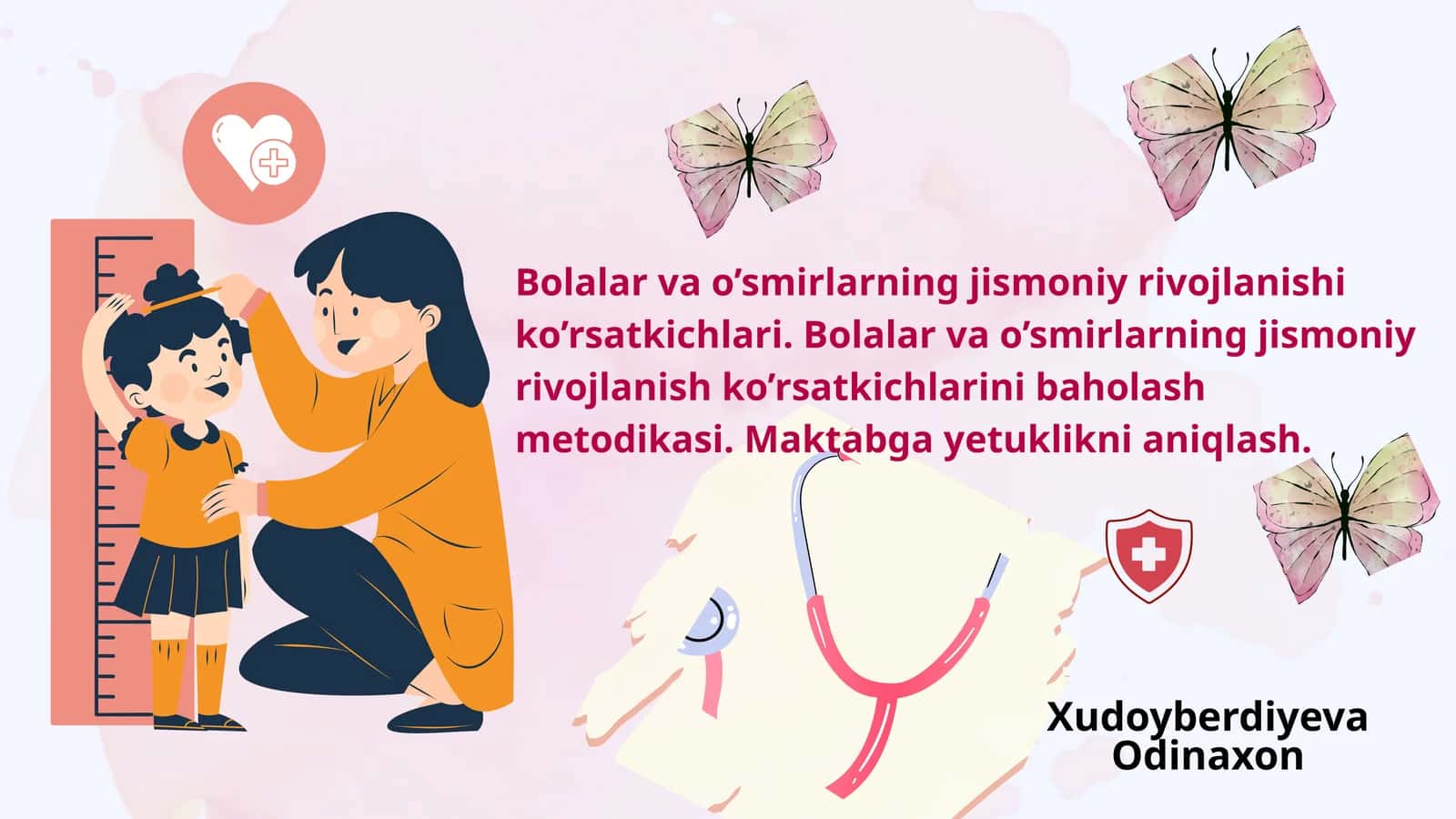 Bolalar va o’smirlarning jismoniy rivojlanishi ko’rsatkichlari 1