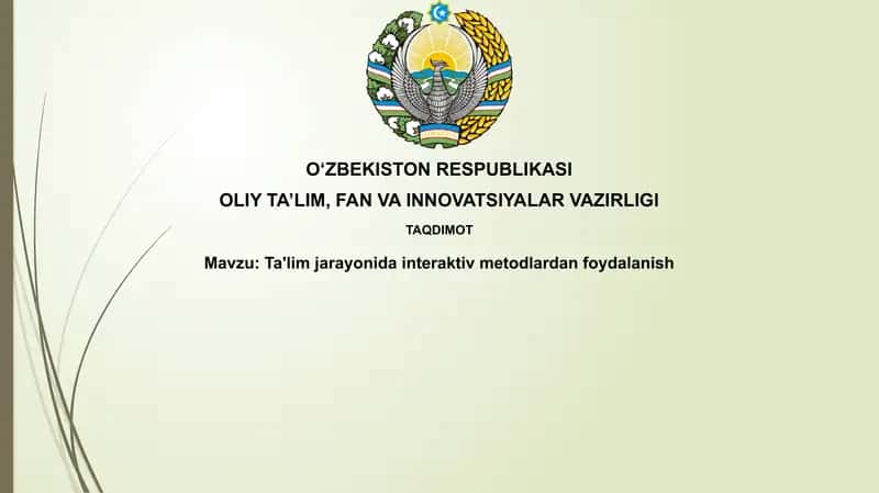 Interaktiv usullar 1