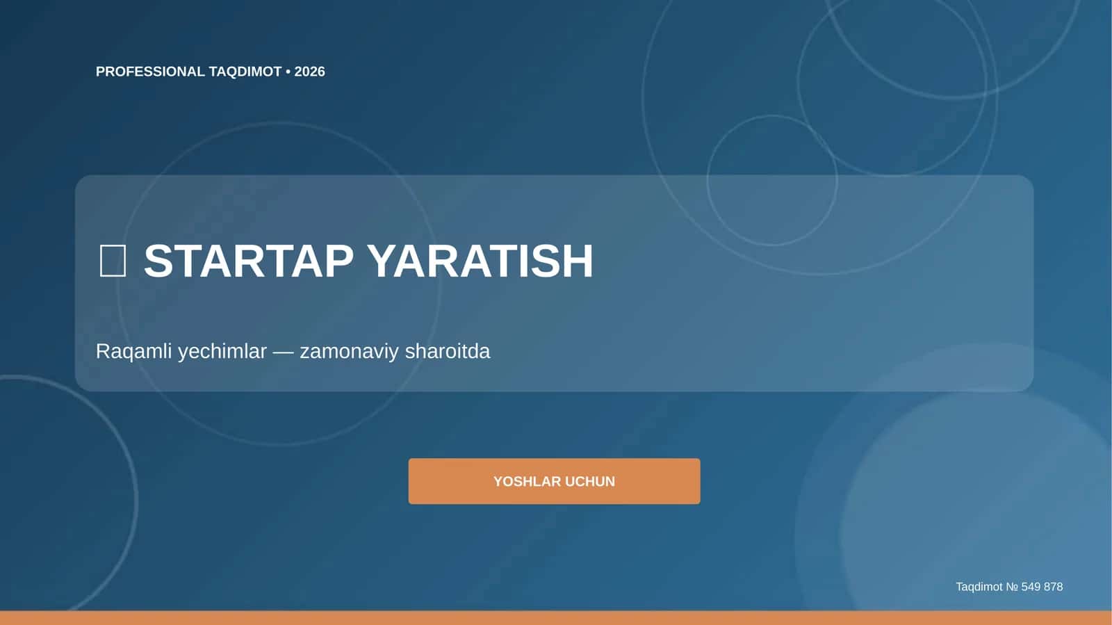 STARTAP YARATISH Raqamli yechimlar 1